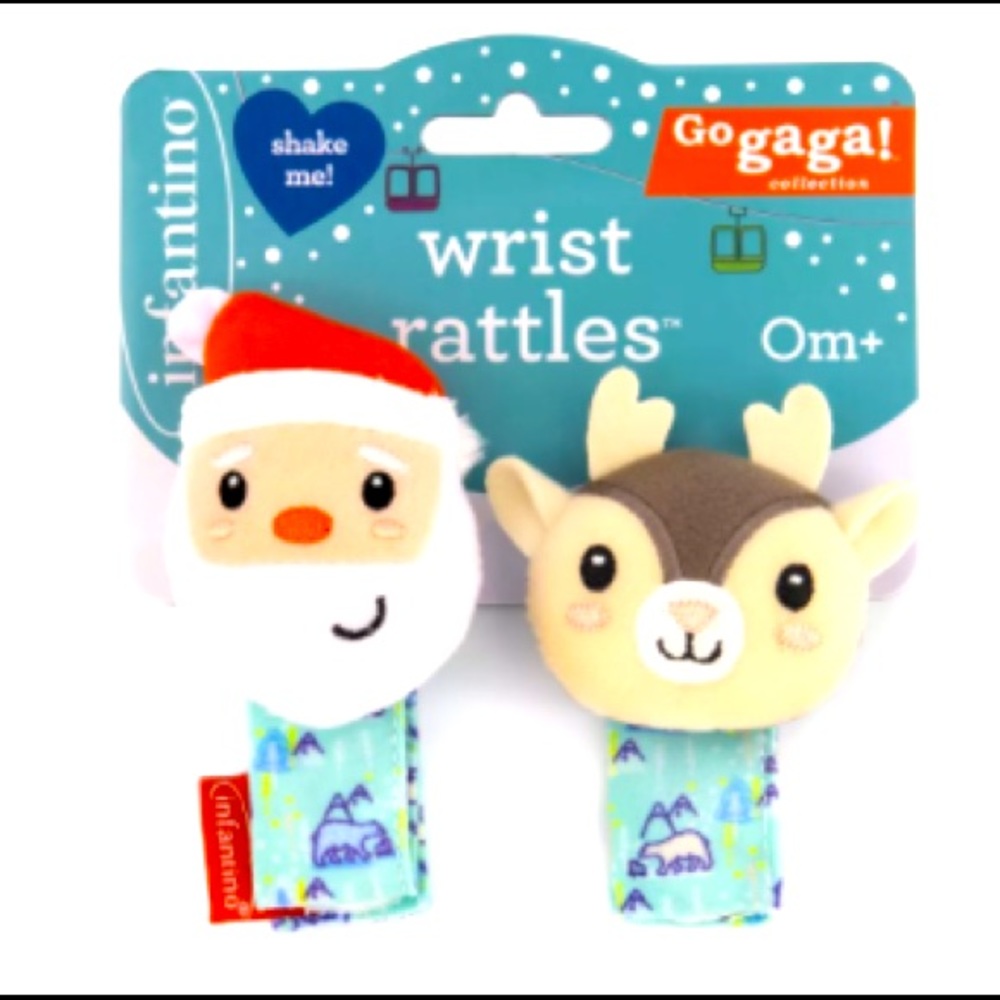 Infantino brand holiday wrist rattles
